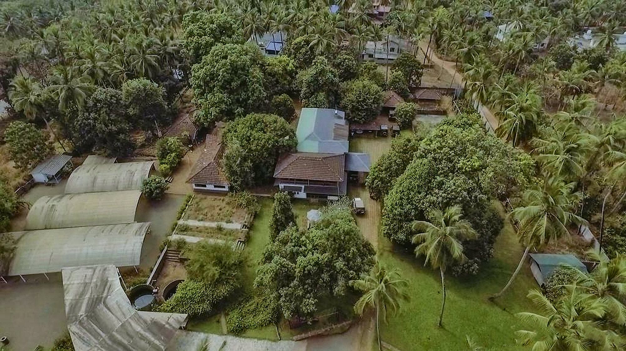 The Teak Town estate from above